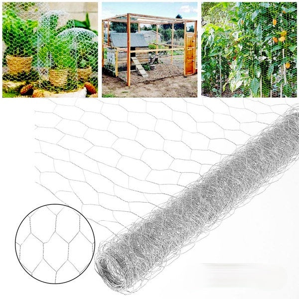 Willstar Chicken Wire Poultry Wire Netting Hexagonal Galvanized Mesh Garden Fence Barrier for Pet Rabbit Chicken Fencing