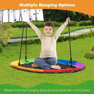 Gymax Swing Set Swing Seat Replacement and Saucer Tree Swing for Indoor and Outdoor (2-Pack) GYM09548