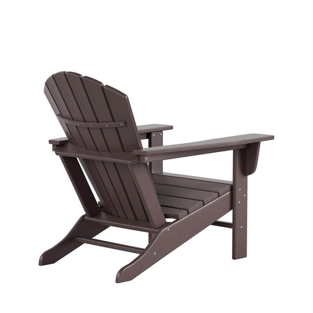 WESTIN OUTDOOR Mason Dark Brown Plastic Outdoor Adirondack Chair