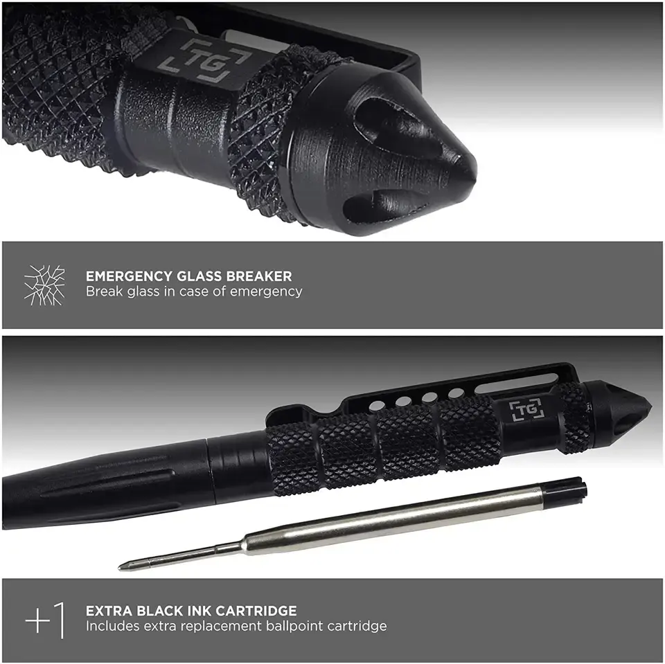 EDC Multi function Tactical Pen Outdoor B2 Tungsten Steel Head Survival Tool Tactical Pen