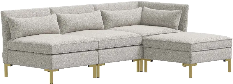 Jackson Milano Elephant Gray 4 Piece Sectional - Skyline Furniture