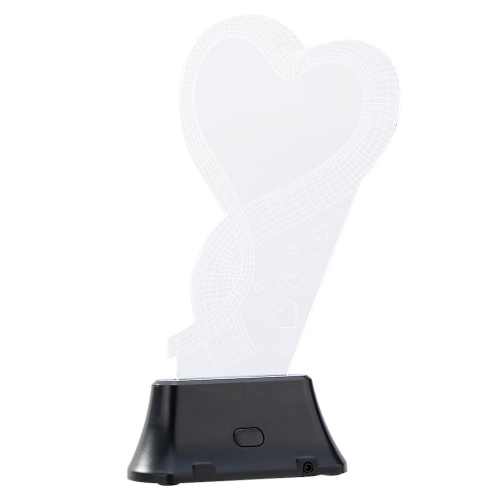 Lixada 3d Led Lamp Light Usb Loving Heart Colorful Night Light For Wedding Deco Innovative Christmas Gift Present No.223602