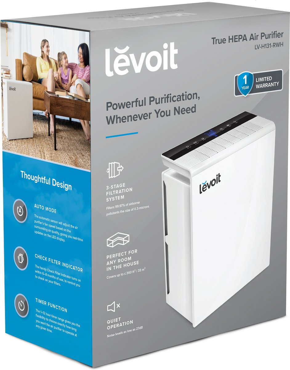 Levoit True HEPA Air Purifier， White