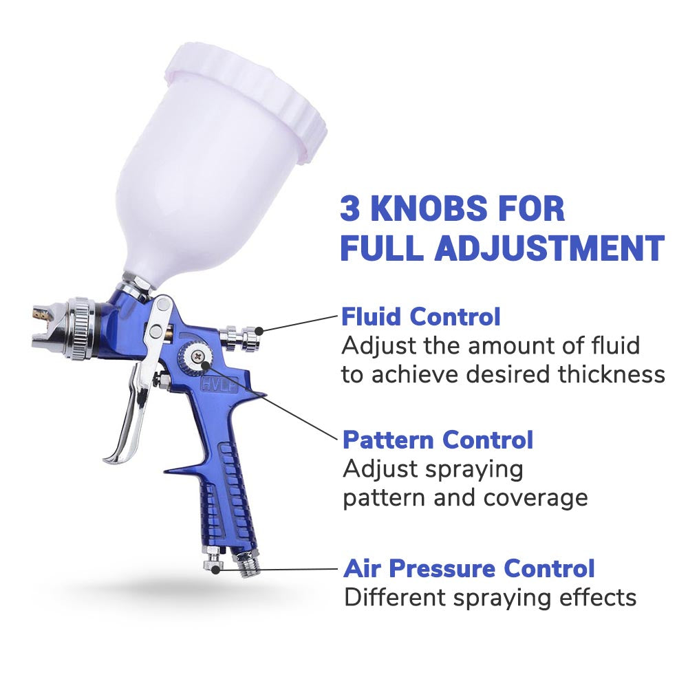 Yescom Automotive Paint Sprayers Gavity Feed HVLP Spray Gun Kit