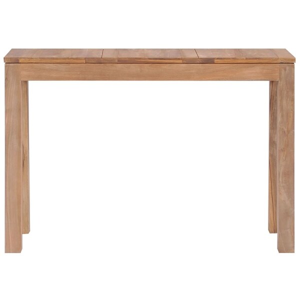 vidaXL Console Table Solid Teak Wood with Natural Finish 43.3