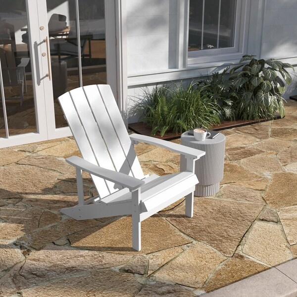 Outdoor AllWeather Poly Resin Wood Adirondack Chair