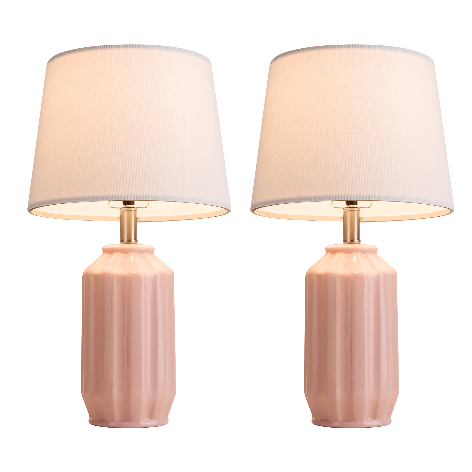 Modern Table Lamps Set of 2 ,Transitional Table Lamp for Living Room, Contemporary Ceramic Table Lamp for Bedroom, Nightstand, Hotel