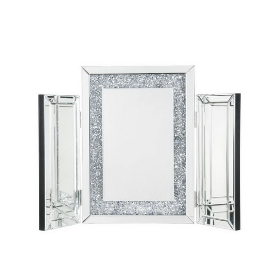 Acme Noralie Accent Decor  Mirrored   Faux Diamond...