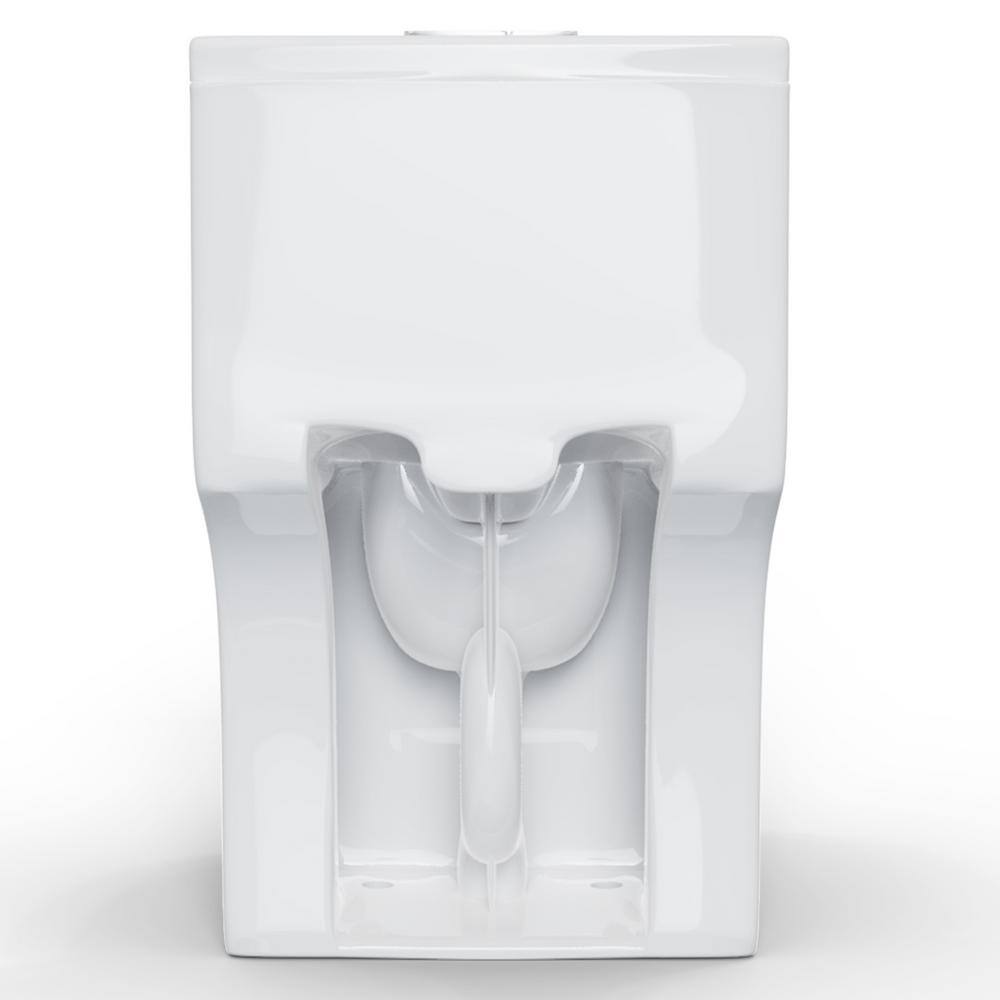 Simple Project One-Piece 1.28 GPF Dual Flush Elongated Toilet in Glossy White (Seat Included) HD-US-OT-2