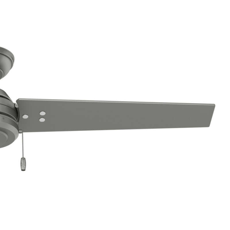 Hunter Cassius 52 in. Matte Silver Outdoor Ceiling Fan