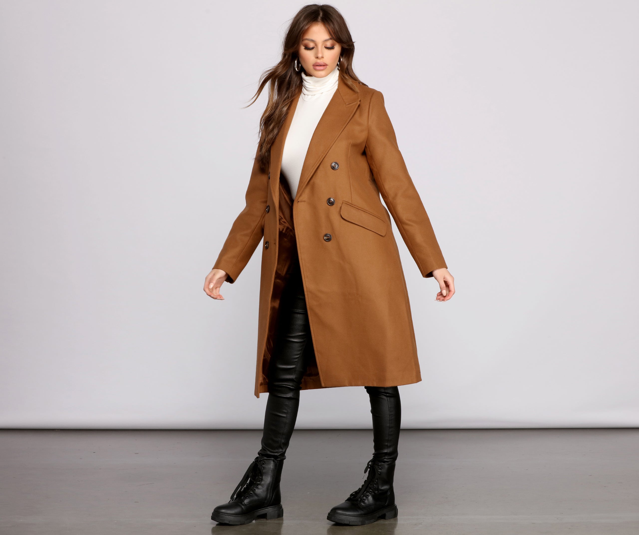 Major Trendsetter Faux Wool Long Coat