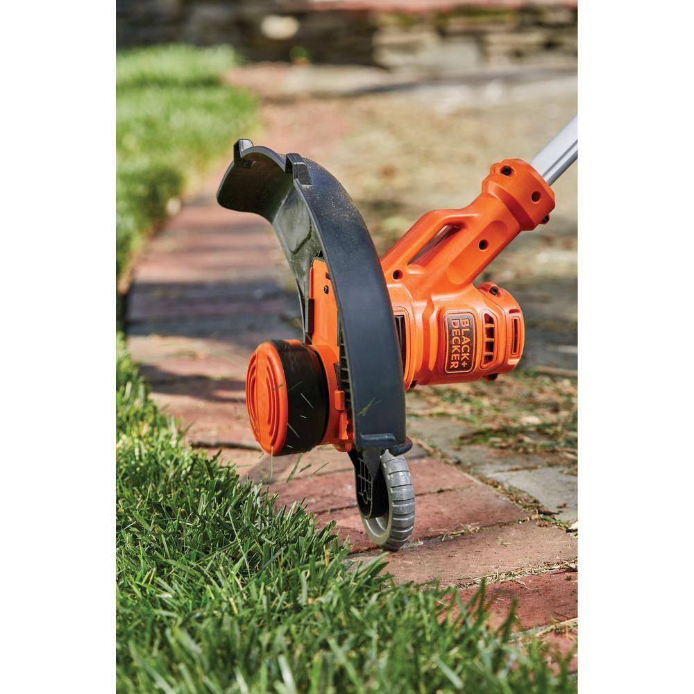 BLACK+DECKER 14 in. 6.5 Amp Corded Electric Single Line 2-In-1 String Trimmer  Lawn Edger with Automatic Feed BESTA510