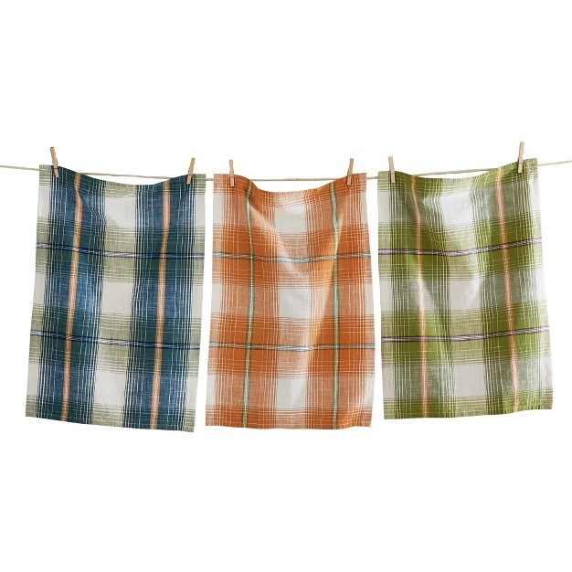 Tagltd Ava Plaid Dishtowel Set Of 3