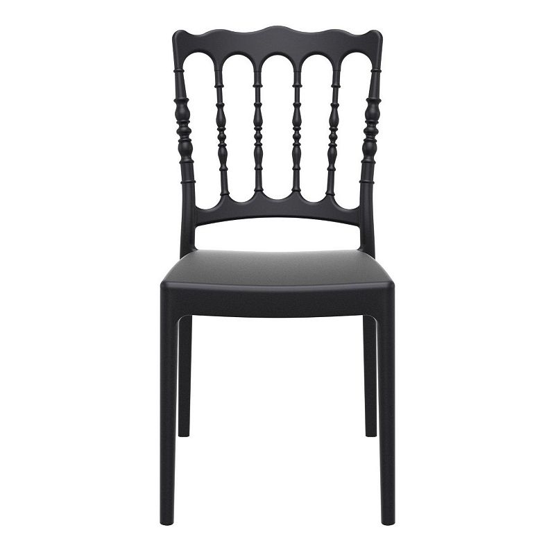 36 Black Stackable Outdoor Patio Dining Chair