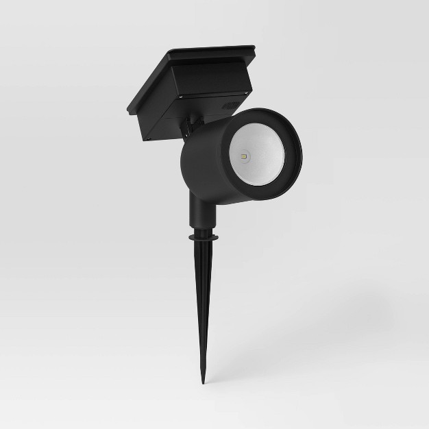 Short Solar Led Outdoor Spot Light Matte Black