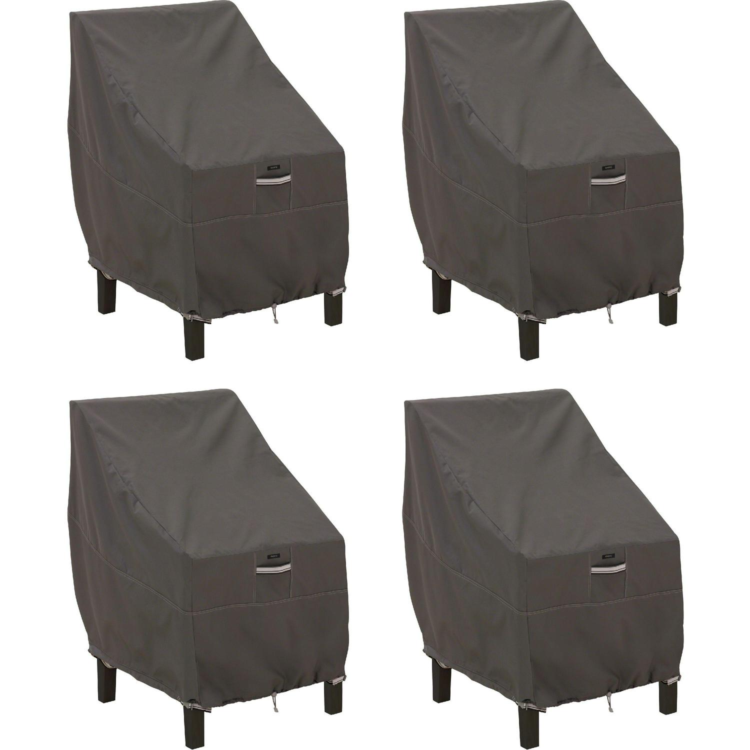 Classic Accessories Ravenna Patio High Back Chair Cover 4-Pack Bundle