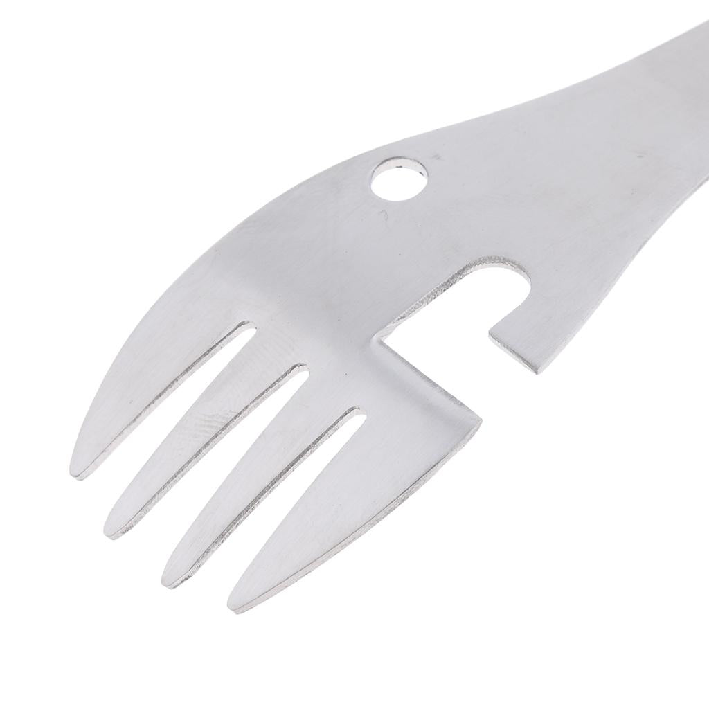 Multifunctional Camping  Spork Titanium Stainless Steel  Portable Outdoor Camping Survival Cookware Utensils