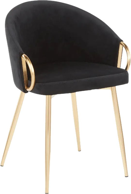 Black Velvet Glam Chair