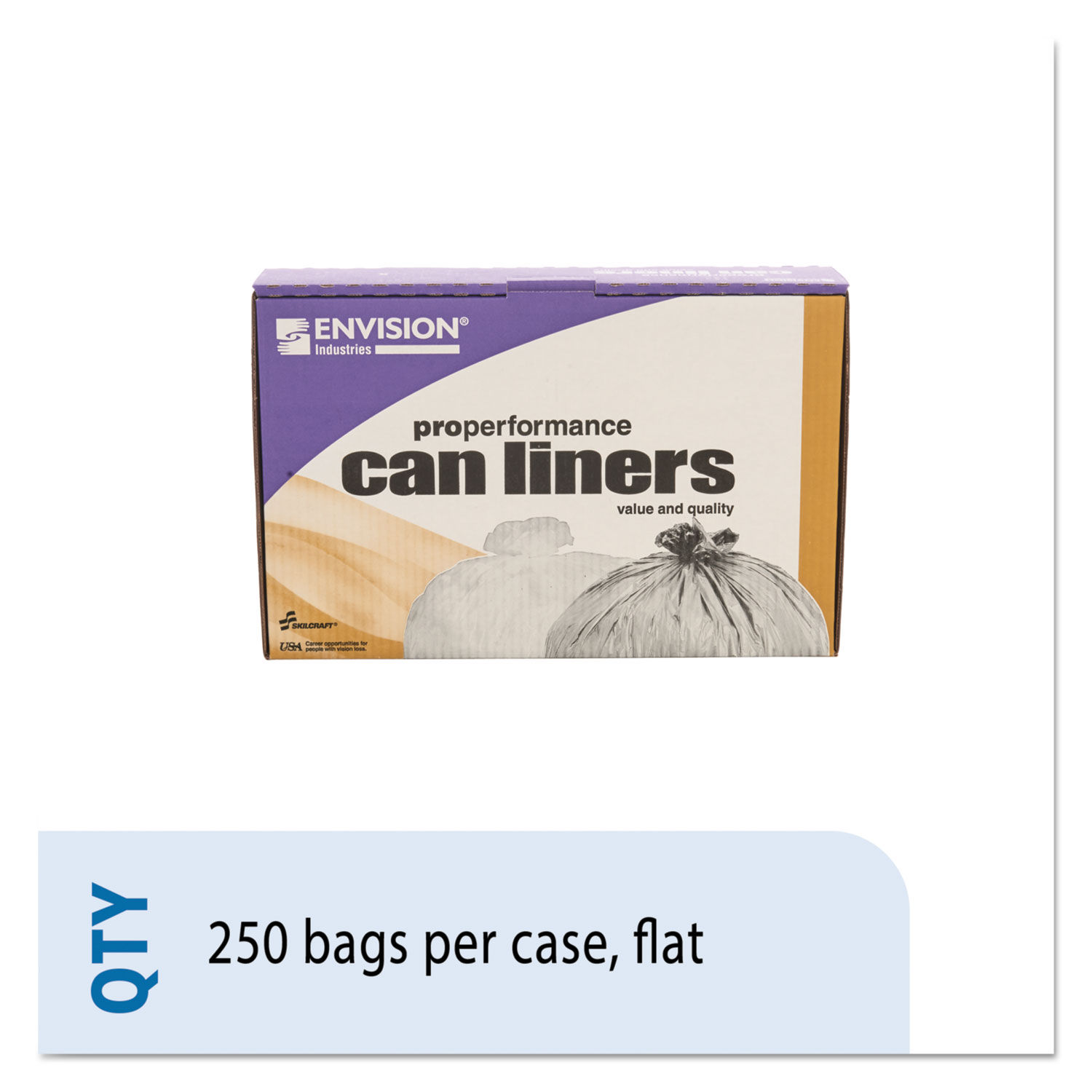 SKILCRAFT Low Density Trash Can Liners by AbilityOneandreg; NSN5171353