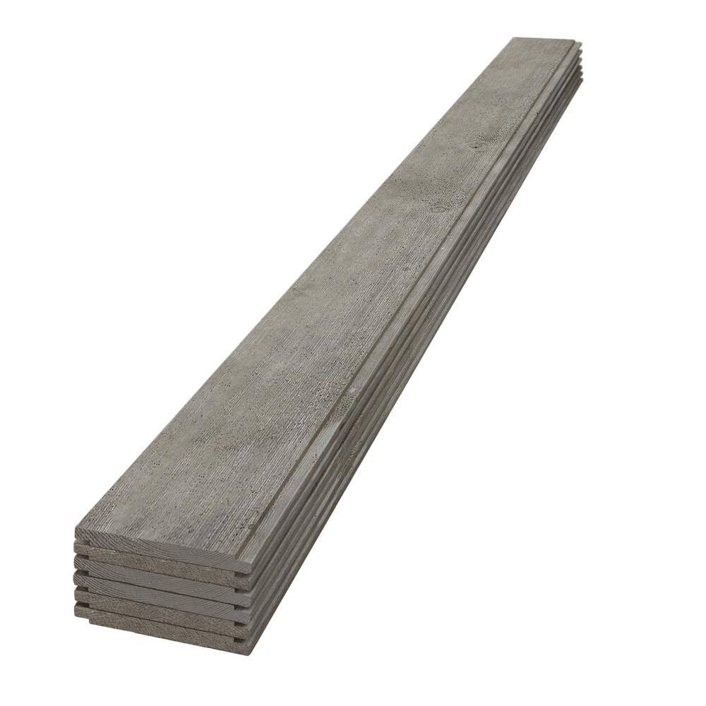 UFP-Edge 1 in. x 8 in. x 6 ft. Barn Wood Gray Pine Shiplap Board (6-Pack) 326254