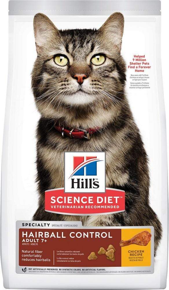 Hill's Science Diet Adult 7+ Hairball Control Chicken Recipe Dry Cat F