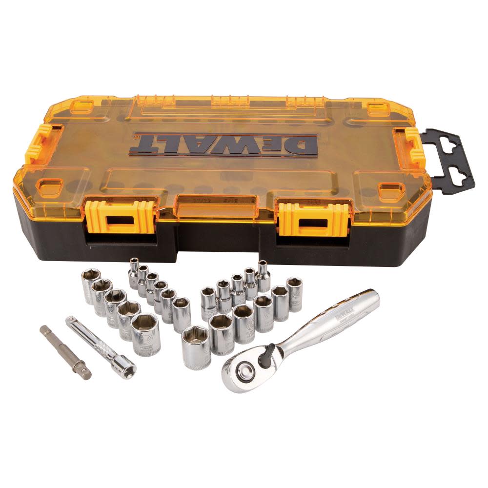 DEWALT 25 piece 1/4 In. Drive Socket Set DWMT73805 from DEWALT