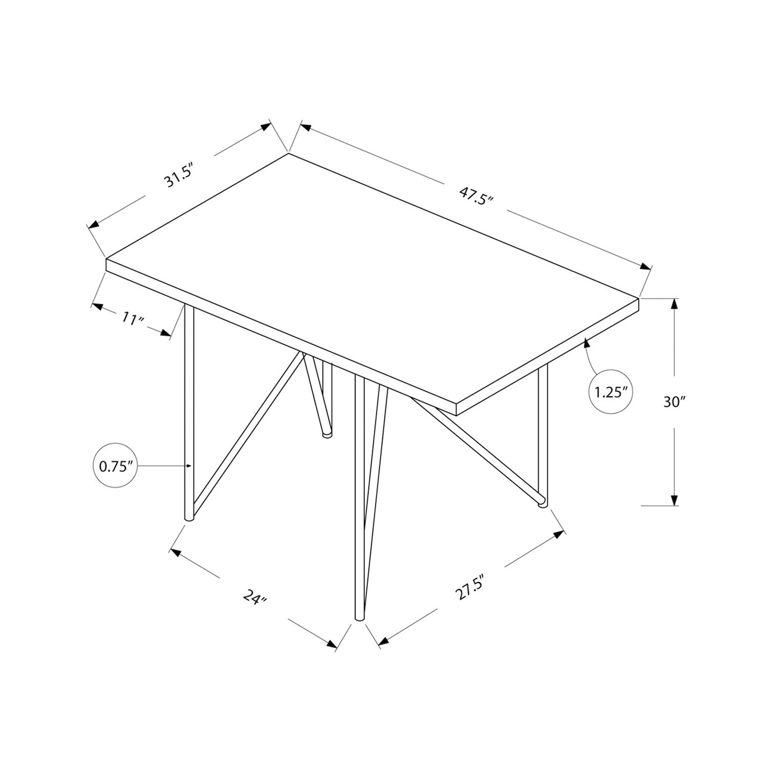 Monarch Stylish Dining Table