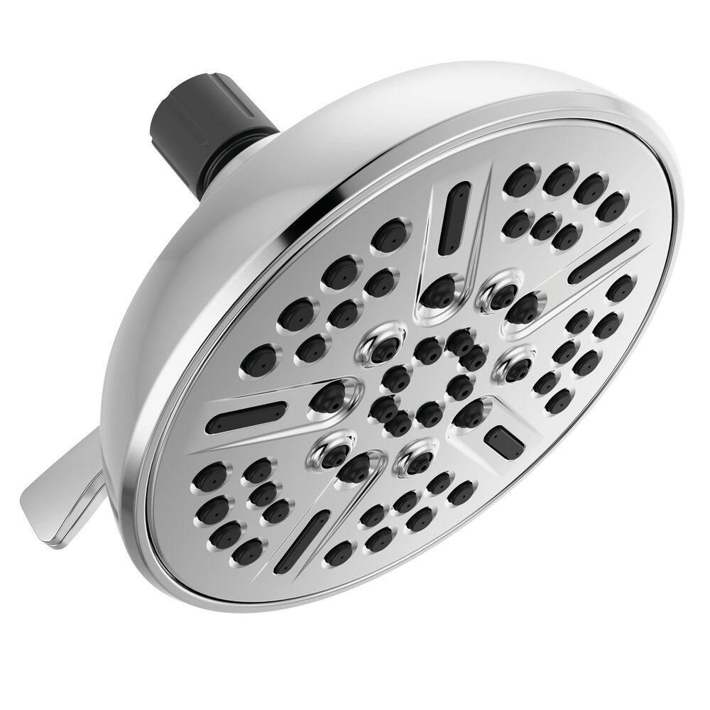 Delta 8-Spray Patterns 1.75 GPM 5.94 in. Wall Mount Fixed Shower Head in Chrome 75898C