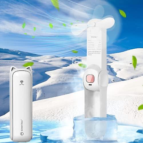 Upgraded 3-in-1 Handheld Mini Fan with 3000mAh Battery - Portable Pocket Fan （WHITE）