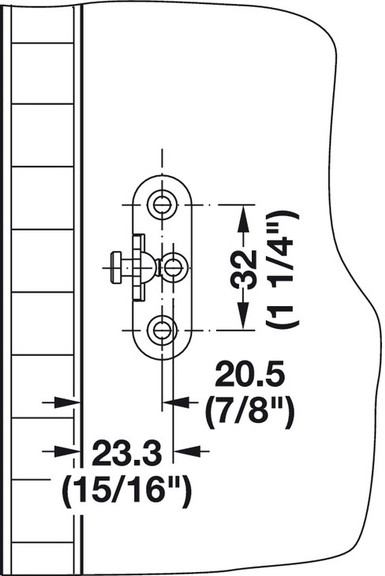 Hafele 365.52.708 Flap Ex Flap Hinge  for Laundry ...