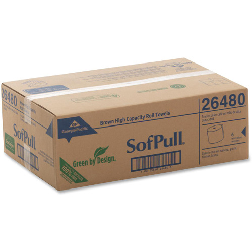 SofPull Hardwound Brown Roll Paper Towels  GPC26480