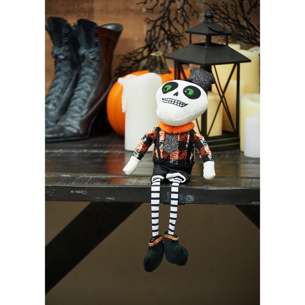 Gallerie Ii Skeleton Halloween Dangle Leg Shelf Sitter Figure Decor