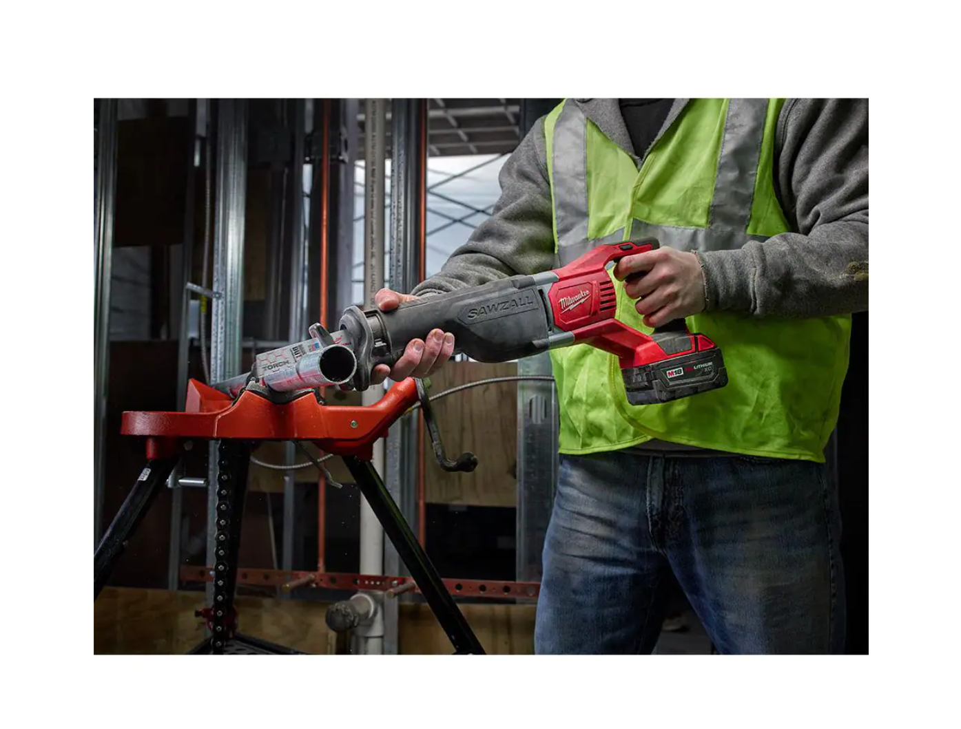 Milwaukee 2621-21 M18 18V Lithium-Ion Cordless SAWZALL Reciprocating Saw W/(1) 3.0Ah Batteries， Charger， Hard Case