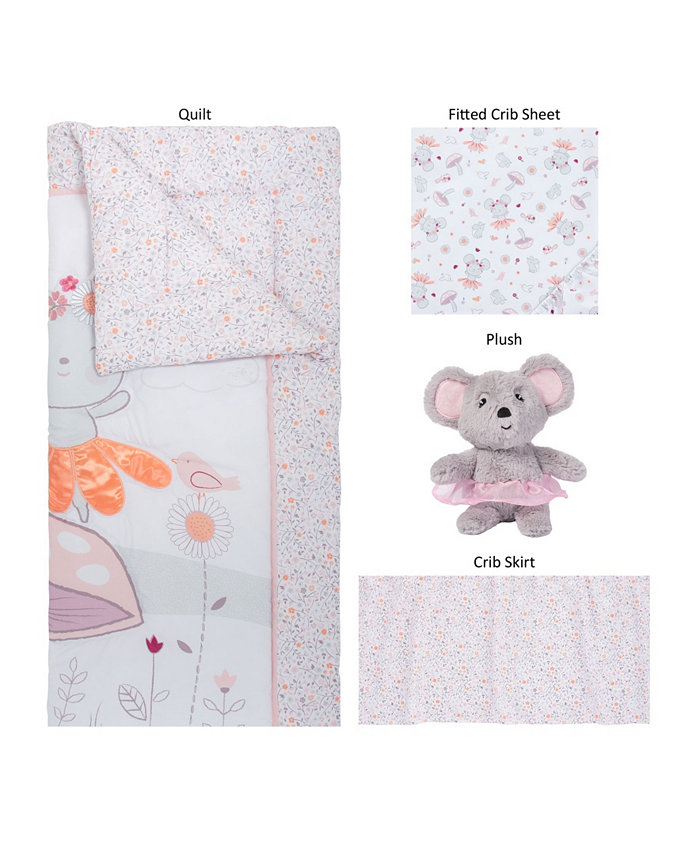 Trend Lab Dancing Mouse Crib Bedding  Set of 4