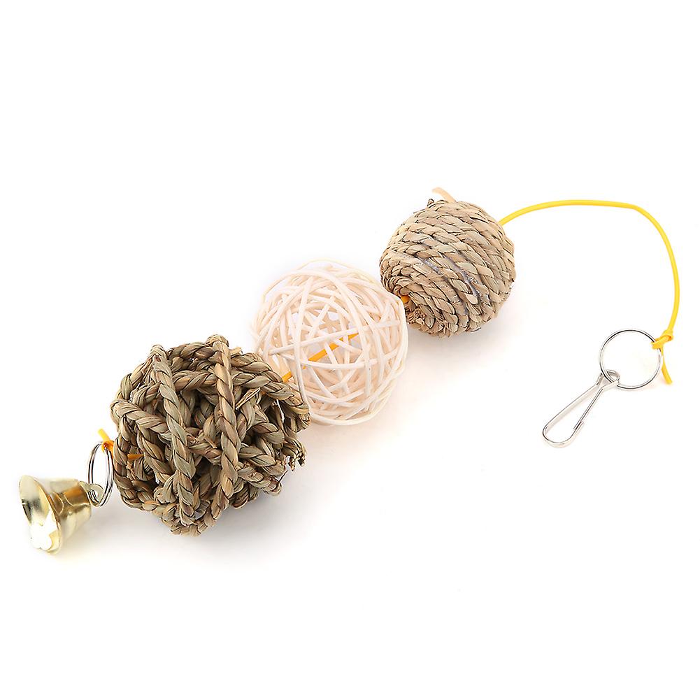 Bird Parrot Chewing Toy Natural Rattan Ball Cages Toy For Small Birds Pet Supplies