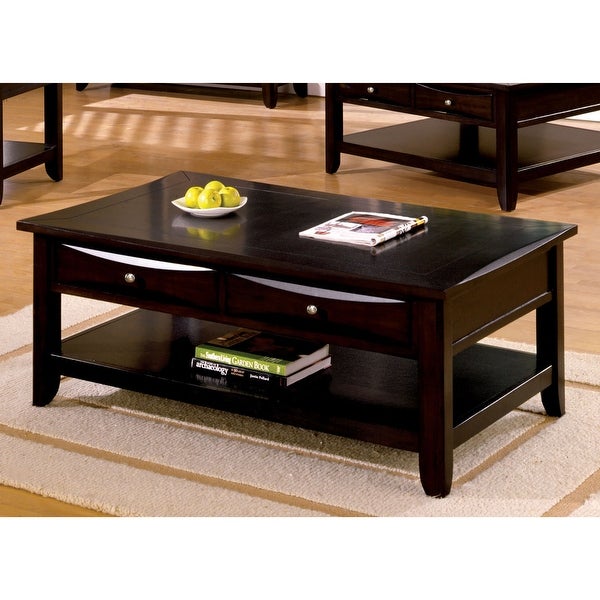 Furniture of America Bolt Transitional Espresso 50-inch Coffee Table