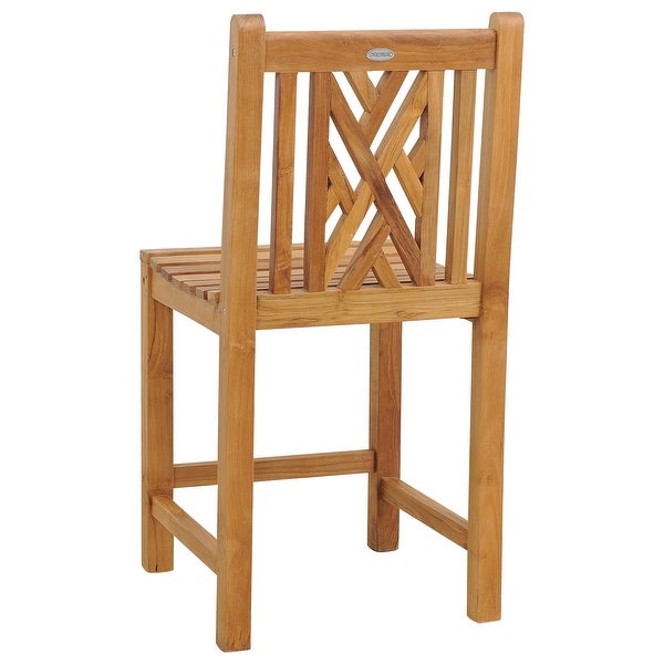 Teak Wood Chippendale Counter Stool without Arms