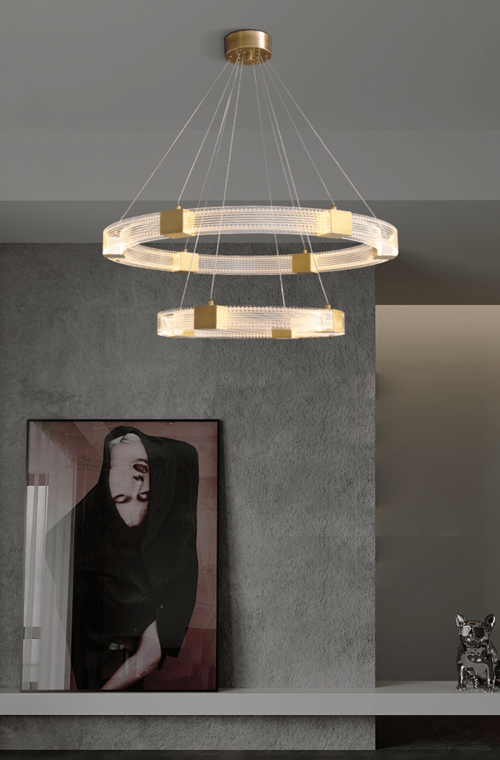 Parallel Ring LED Chandelier