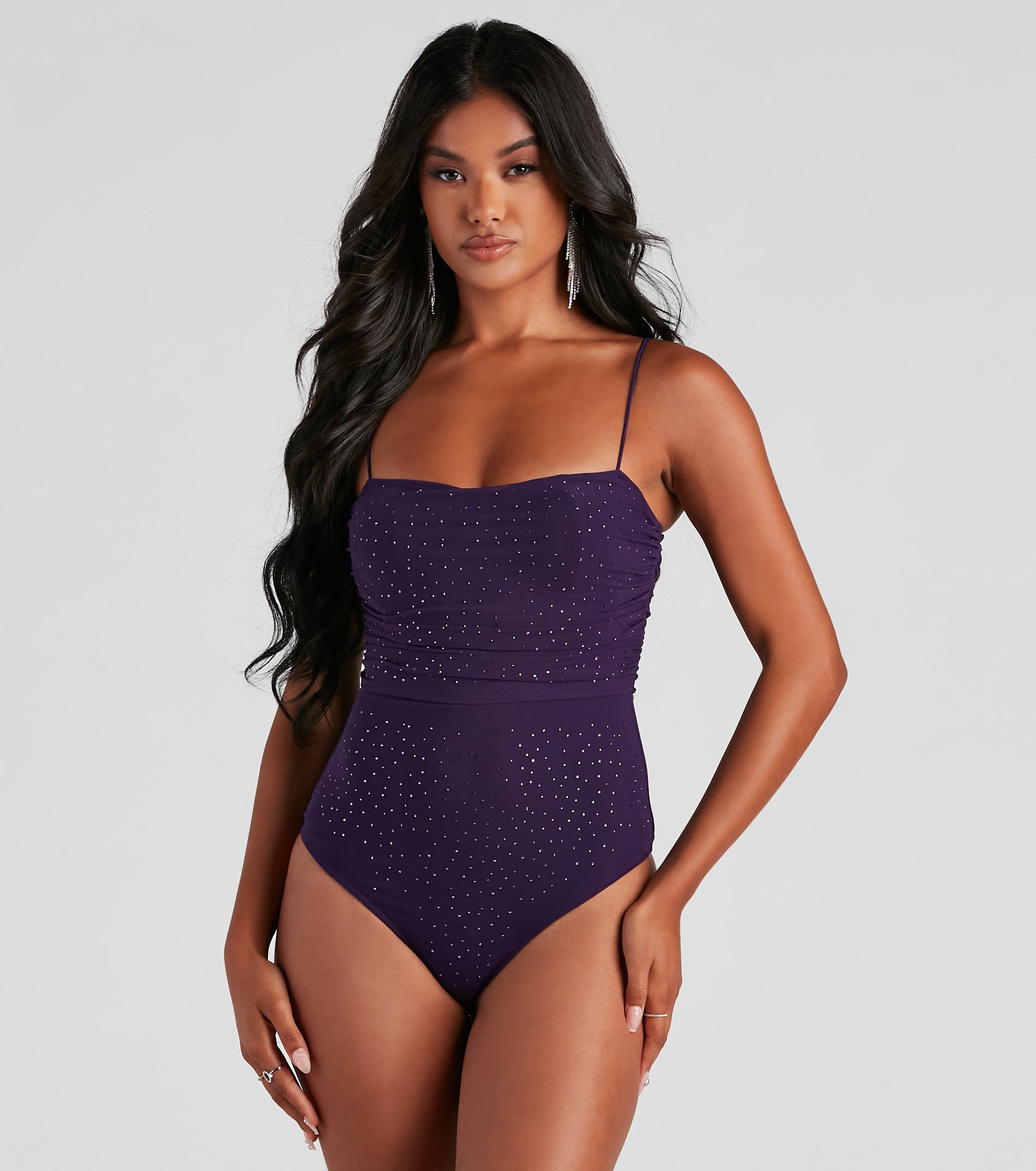 See Me Sparkle Mesh Bodysuit