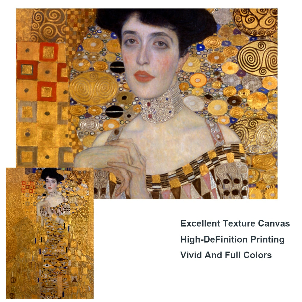 ADELE BLOCH By Gustav Klimt CANVAS PRINT