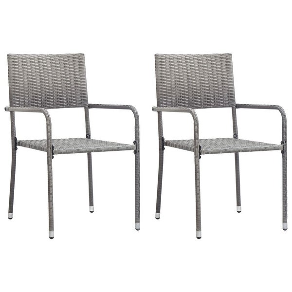 3 Piece Patio Dining Set Gray - Overstock - 37575576