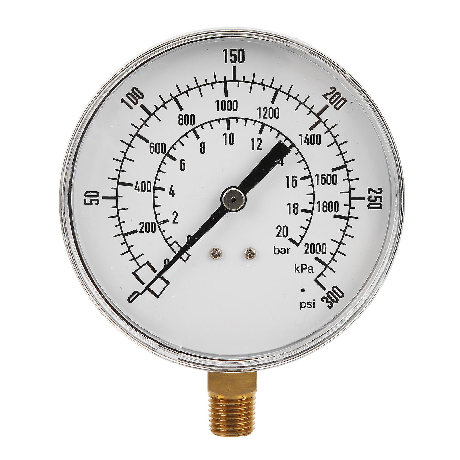 1/4npt 90mm Diameter Radial Pressure Gauge Oil Pressure Gauge 0-300psi 0-2000kpa 0-20bar