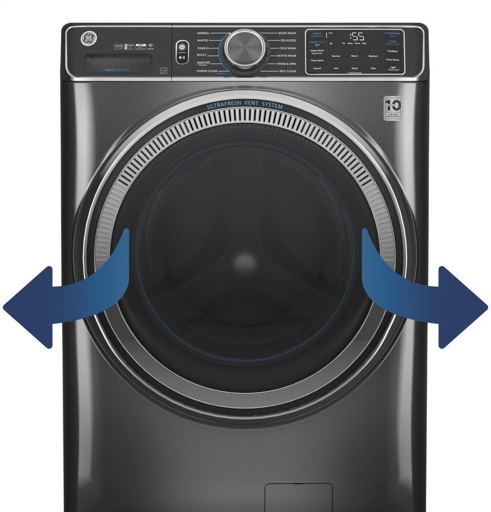 Ge Appliances GFW550SSNWW Ge® 4.8 Cu. Ft. Capacity Smart Front Load Energy Star® Washer With Ultrafresh Vent System With Odorblock™ And Sanitize W/Oxi