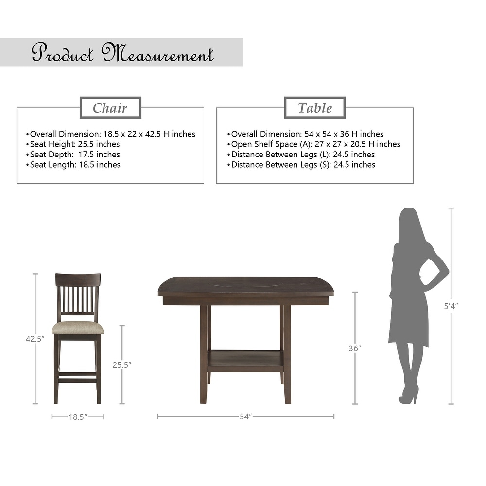 Artena 5 Piece Counter Height Dining Set