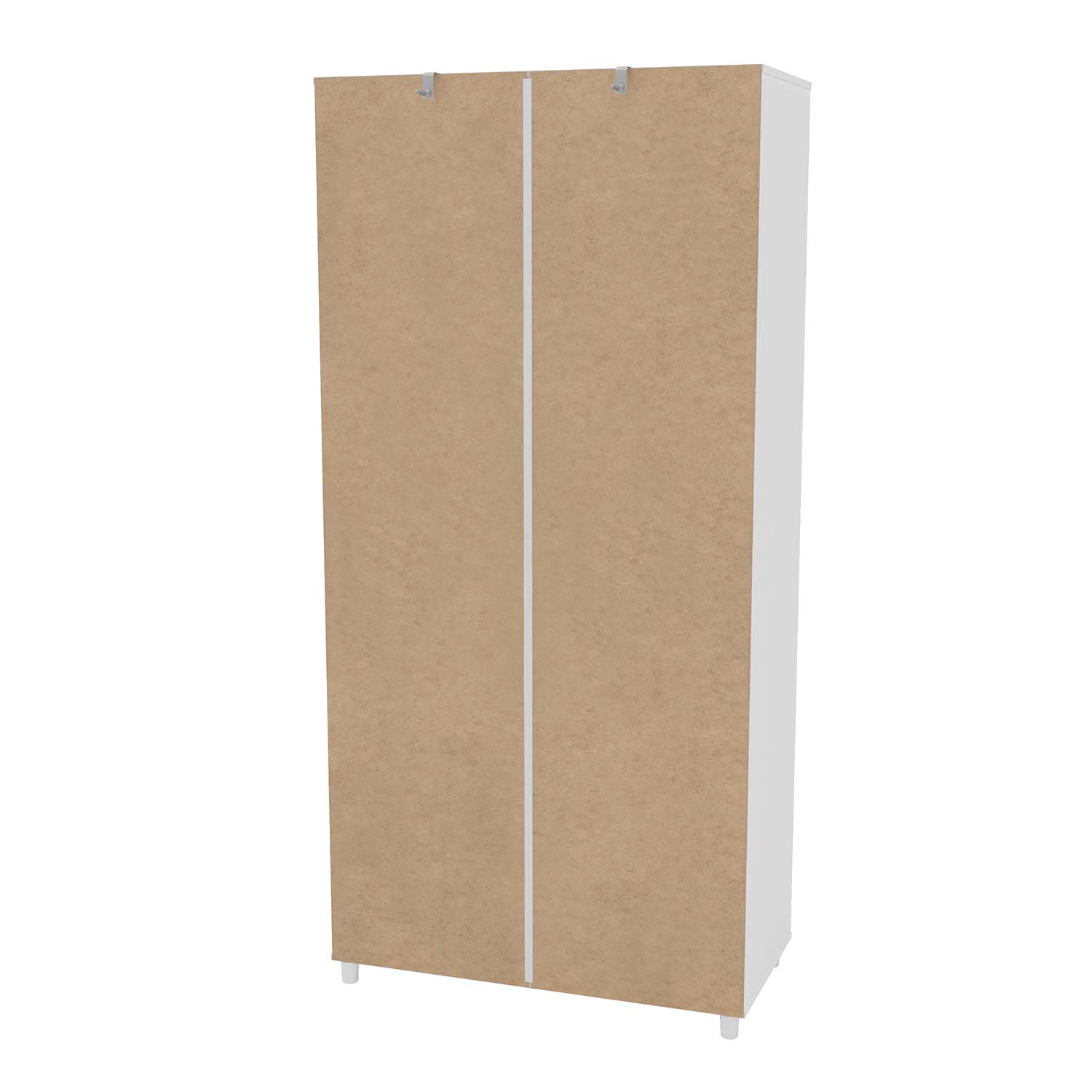 Polifurniture Morganton 2 Door Storage Cabinet， White Finish