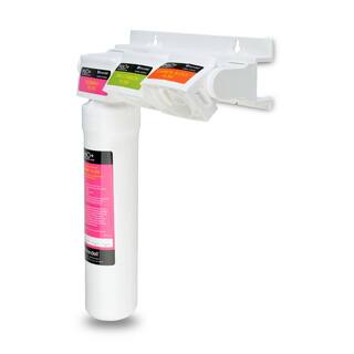 Brondell Coral 3 Stage WQA Gold Certified Undercounter Water Filtration System with Over 99% Lead Reduction in White UC300