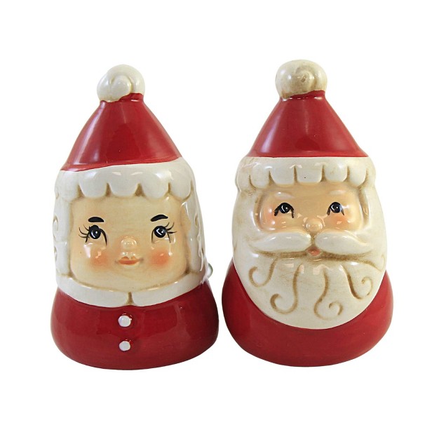 Tabletop Mr mrs Claus Salt And Pepper Set Of Salt And Pepper Shakers 3 5 Inches Christmas Johanna Parker Y5578 Dolomite Red