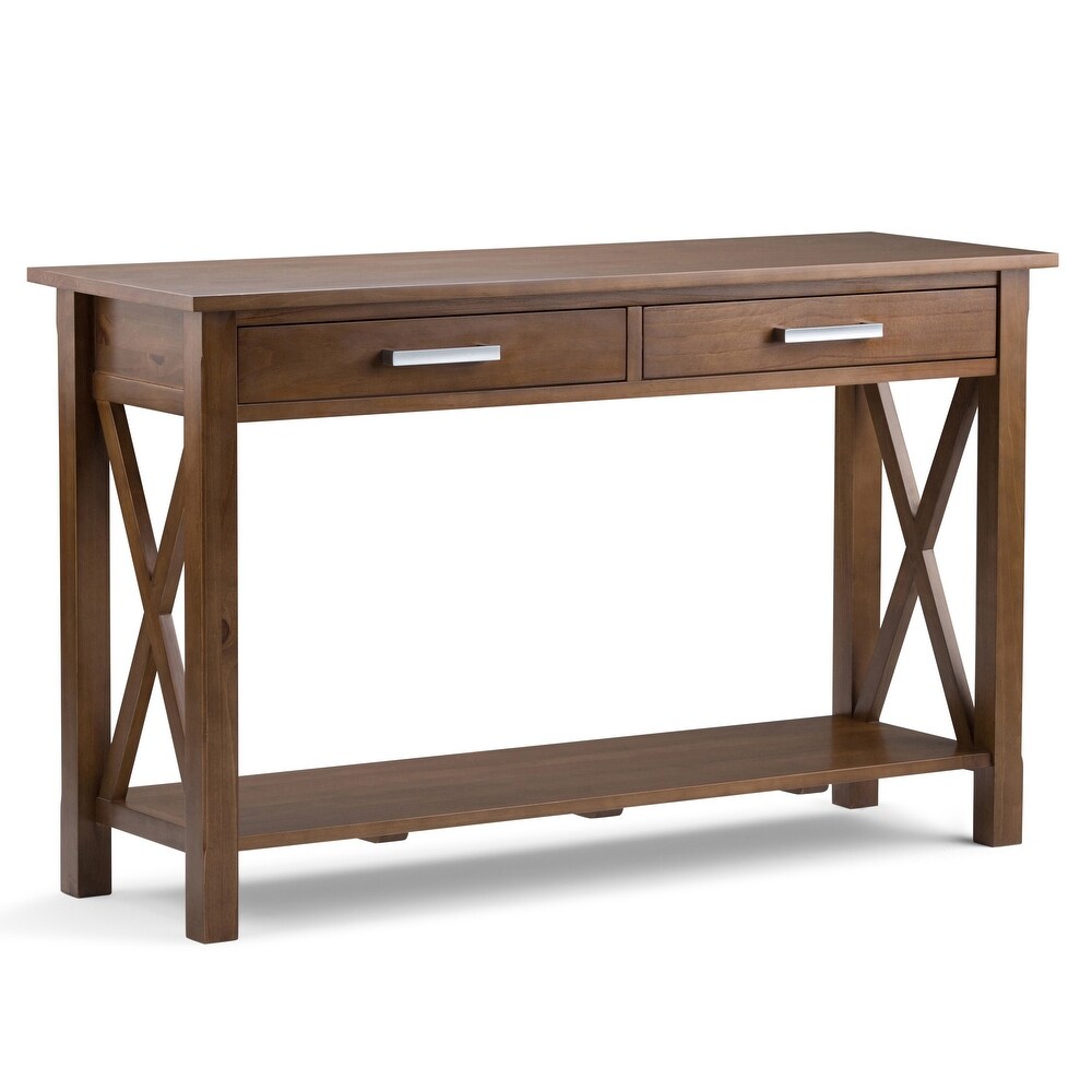 WYNDENHALL Waterloo SOLID WOOD 47 inch Wide Contemporary Console Sofa Table   47.4 Inches wide