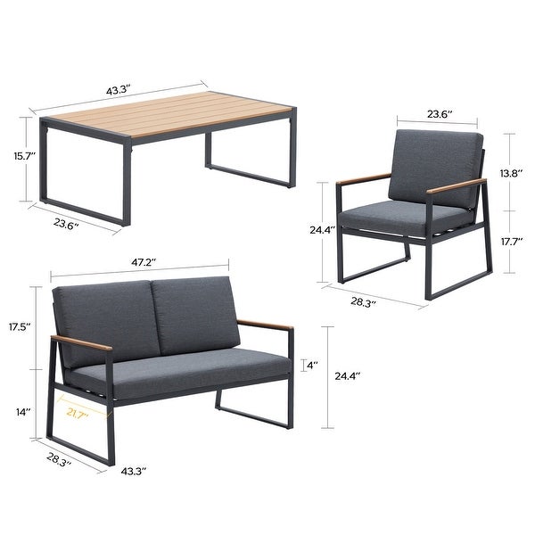 4-piece Patio Dining Set -  - 37843112