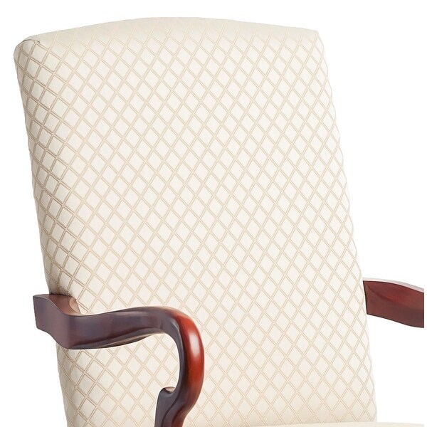 Copper Grove Casalis Cherry Finish Gooseneck Accent Chair